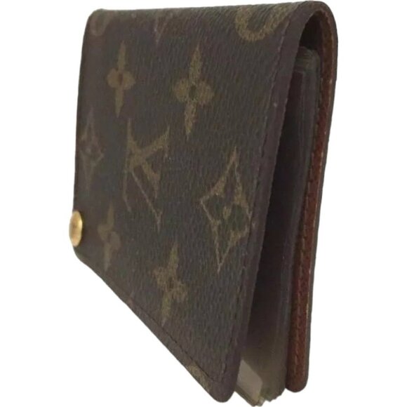 299152AH (C1) Louis Vuitton Wallet Card Case Porte Billets Pression Brown Monogr - Picture 3 of 9